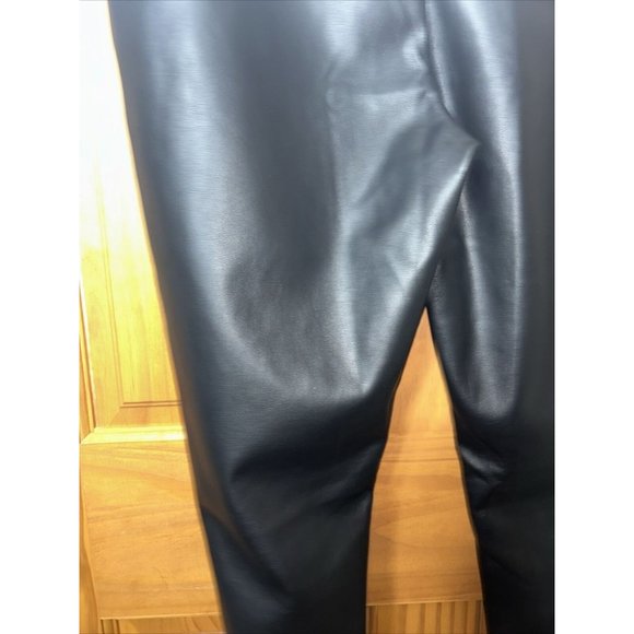 MNG By Mango Faux Leather Skinny Pants Black Size Medium - Picture 10 of 16